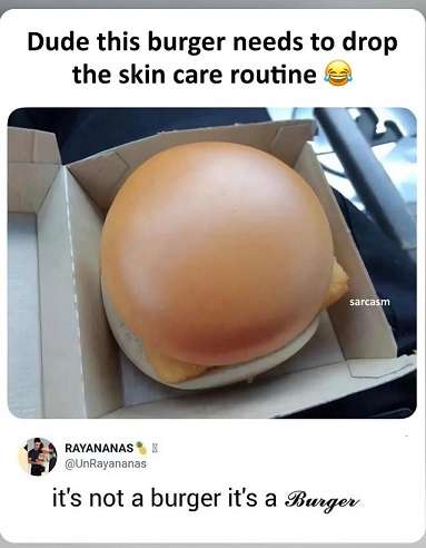 Burger-with-skin-care.