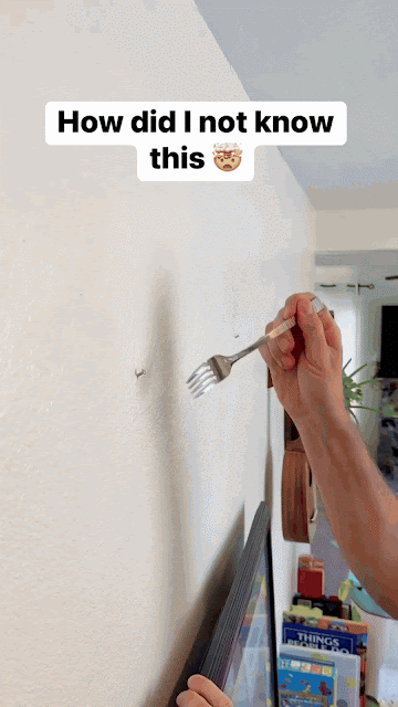 fork picture hanger.