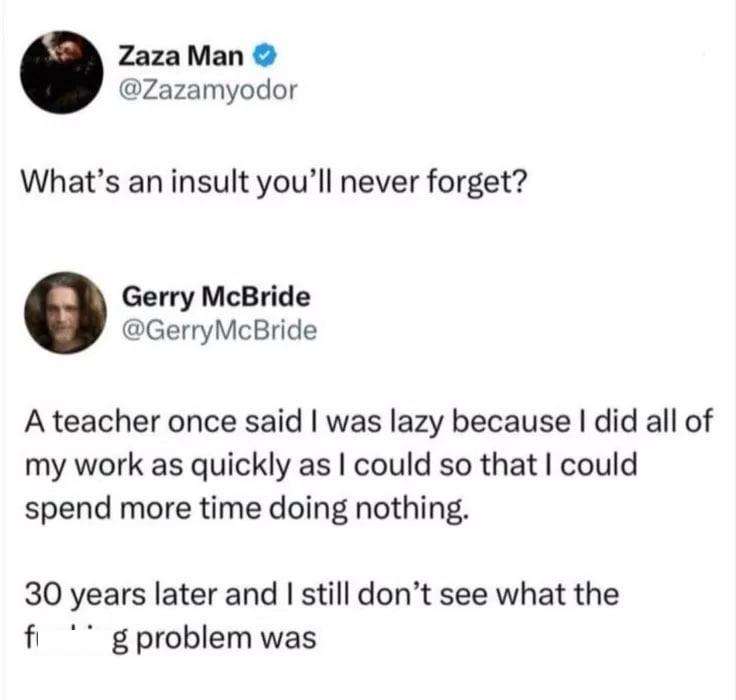 Lazy.