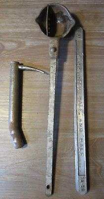 Vintage-Soldering-Ladle-Spoon-Tools-50-50-Warranted-Solder.