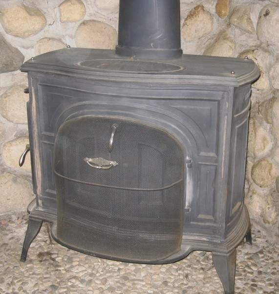 wood burning stove.