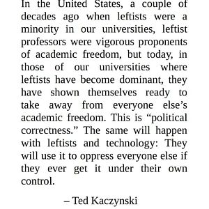 Ted Kaczynski On Technology