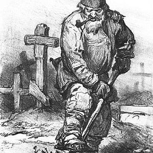 Grave-digger, by Viktor Vasnetsov, 1871