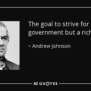 Andrew Johnson On Poor Government