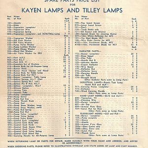 Kayen lamp parts