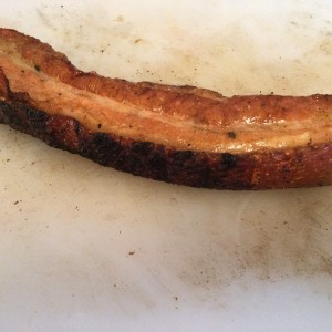 I smoked pork belly and crisped the skin