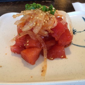 Appetizers for lunch - ahi poke