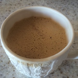 Kauai coffee blended with Irish butter and coconut oil
