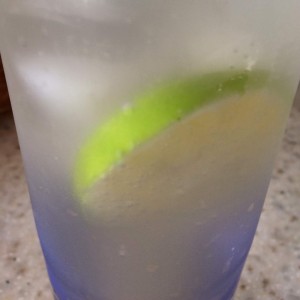 Fresh lime sparkling water