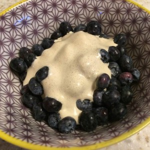 Blueberries and cream