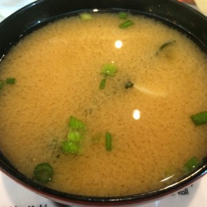 Miso soup with red snapper