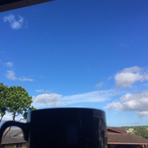 Kauai coffee sky under my lanai