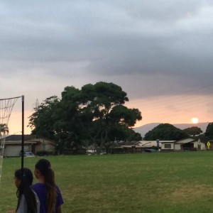 The sun was our soccer ball