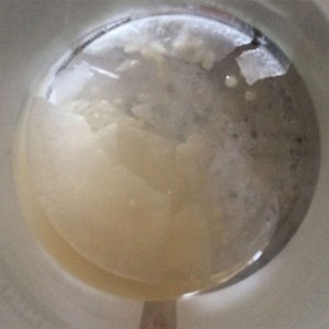 Coconut oil starting to congeal
