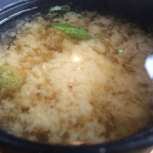 Piping hot miso soup