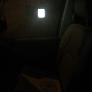 Fenix lantern in car - Low