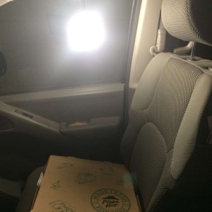 Fenix lantern in car - High