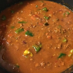Chili with peppers