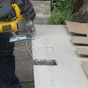 Cutting cement board