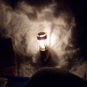 Cardboard Shelter Candle Lamp