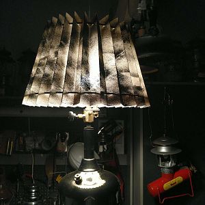 Deer Camp Lamp lit